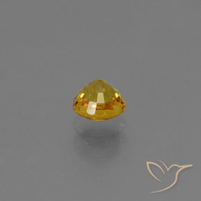 Zaffiro Dorato naturale da 0.65 ct, Rotondo, VVS-VS