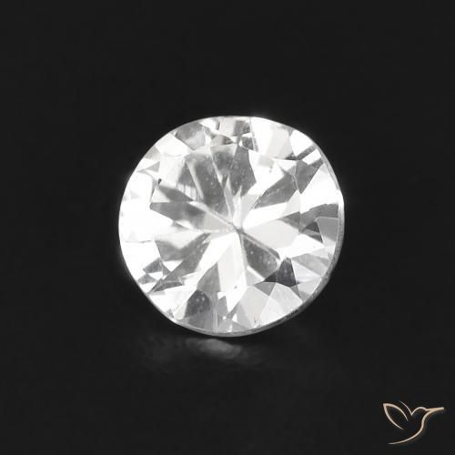 Zaffiro Bianco naturale da 0.38 ct, Rotondo, VS