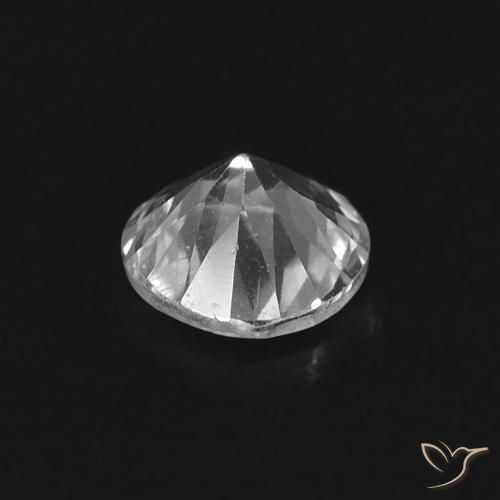 Zaffiro Bianco naturale da 0.38 ct, Rotondo, VS