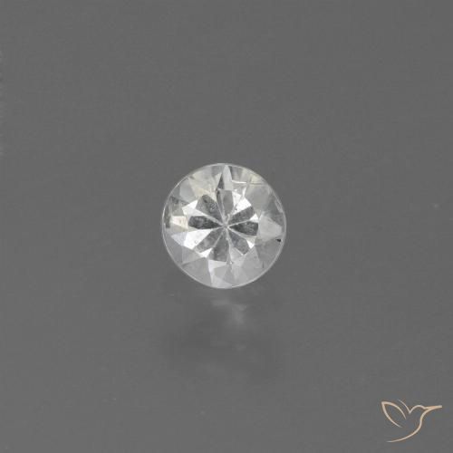 0.42ct Naturale Bianco Zaffiro, Rotondo, VS