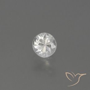 Zaffiro Bianco naturale da 0.42 ct, Rotondo, VS