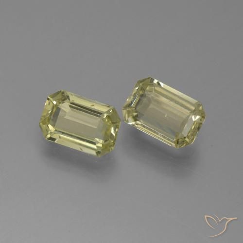 Gemme di Zaffiro Giallo pallido naturale da 1.23 ct, Ottagonale / Taglio smeraldo, VS
