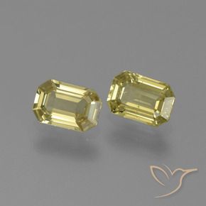 Gemme di Zaffiro Giallo medio naturale da 1.29 ct, Ottagonale / Taglio smeraldo, VS