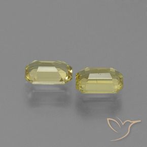 Gemme di Zaffiro Giallo medio naturale da 1.29 ct, Ottagonale / Taglio smeraldo, VS