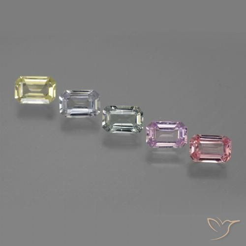 Gemme di Zaffiro Multicolore naturale da 3.23 ct, Ottagonale / Taglio smeraldo, VVS-VS