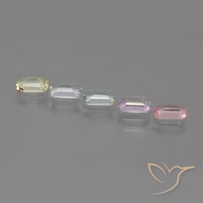 Gemme di Zaffiro Multicolore naturale da 3.23 ct, Ottagonale / Taglio smeraldo, VVS-VS