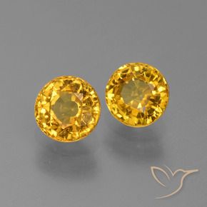 Gemme di Zaffiro Dorato medio naturale da 1.42 ct, Rotondo, VS