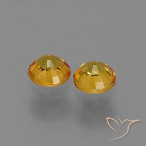 Gemme di Zaffiro Dorato medio naturale da 1.21 ct, Rotondo, VVS