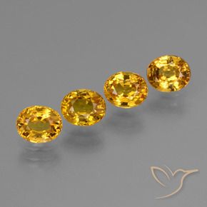 Gemme di Zaffiro Arancio-Oro naturale da 3.19 ct, Ovale, VS