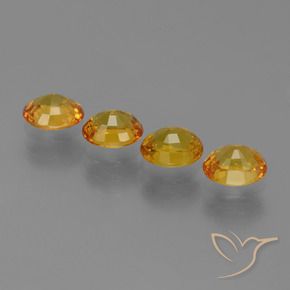 Gemme di Zaffiro Arancio-Oro naturale da 3.19 ct, Ovale, VS
