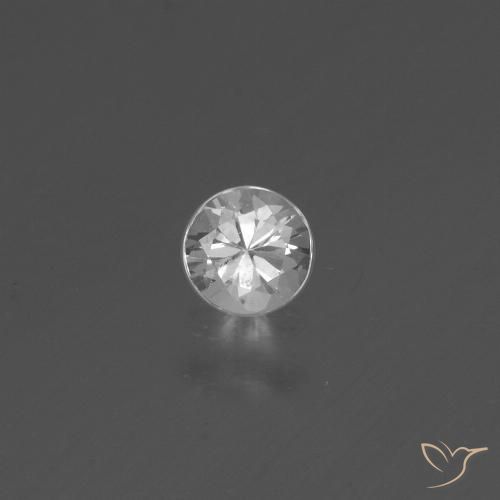 0.34ct Naturale Bianco Zaffiro, Rotondo, VS