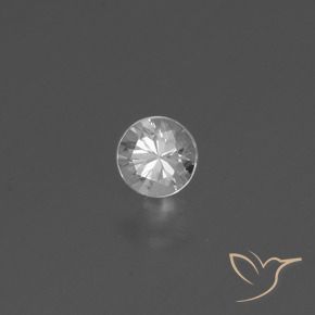 Zaffiro Bianco naturale da 0.34 ct, Rotondo, VS