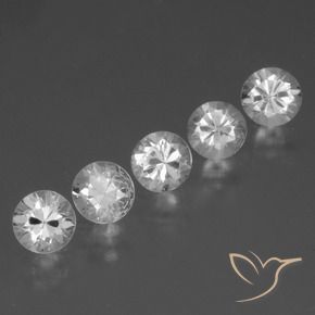 Gemme di Zaffiro Bianco naturale da 1.92 ct, Rotondo, VVS-VS