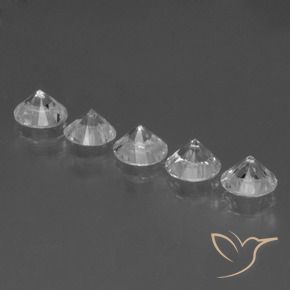 Gemme di Zaffiro Bianco naturale da 1.92 ct, Rotondo, VVS-VS