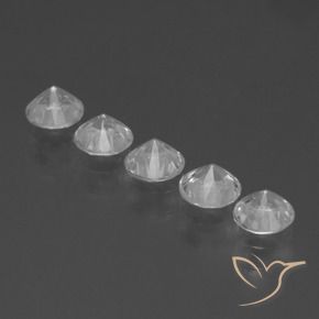 Gemme di Zaffiro Bianco naturale da 1.86 ct, Rotondo, VVS-VS