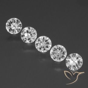 Gemme di Zaffiro Bianco naturale da 1.57 ct, Rotondo, VVS-VS
