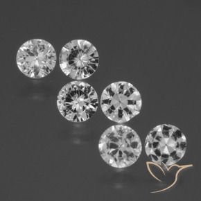 Gemme di Zaffiro Bianco naturale da 2.07 ct, Rotondo, VS