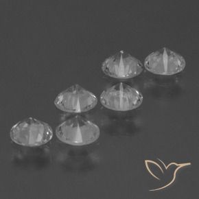 Gemme di Zaffiro Bianco naturale da 2.07 ct, Rotondo, VS
