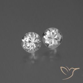 Gemme di Zaffiro Bianco naturale da 0.74 ct, Rotondo, VVS-VS