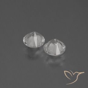 Gemme di Zaffiro Bianco naturale da 0.74 ct, Rotondo, VVS-VS