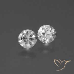 Gemme di Zaffiro Bianco naturale da 0.82 ct, Rotondo, VS