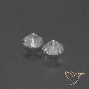 Gemme di Zaffiro Bianco naturale da 0.76 ct, Rotondo, VVS-VS