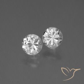 Gemme di Zaffiro Bianco naturale da 0.85 ct, Rotondo, VVS-VS