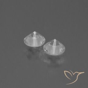 Gemme di Zaffiro Bianco naturale da 0.85 ct, Rotondo, VVS-VS