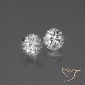 Gemme di Zaffiro Bianco naturale da 0.86 ct, Rotondo, VVS-VS