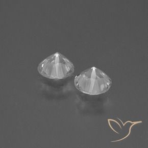 Gemme di Zaffiro Bianco naturale da 0.86 ct, Rotondo, VVS-VS