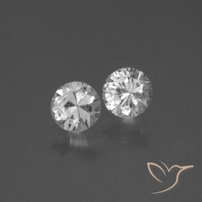 Gemme di Zaffiro Bianco naturale da 0.76 ct, Rotondo, VS