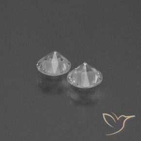 Gemme di Zaffiro Bianco naturale da 0.76 ct, Rotondo, VS