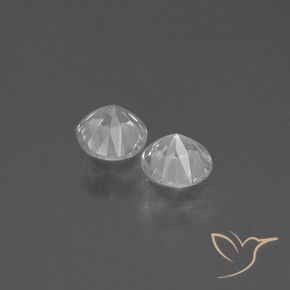 Gemme di Zaffiro Bianco naturale da 0.83 ct, Rotondo, VVS-VS