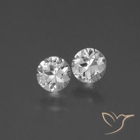 Gemme di Zaffiro Bianco naturale da 0.84 ct, Rotondo, VS