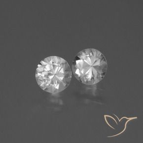Gemme di Zaffiro Bianco naturale da 0.86 ct, Rotondo, VVS-VS