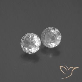 Gemme di Zaffiro Bianco trasparente naturale da 0.69 ct, Rotondo, VS