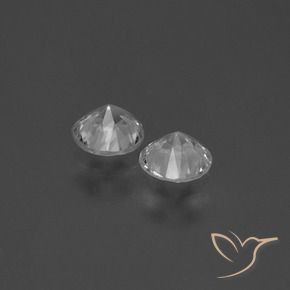 Gemme di Zaffiro Bianco trasparente naturale da 0.82 ct, Rotondo, VS