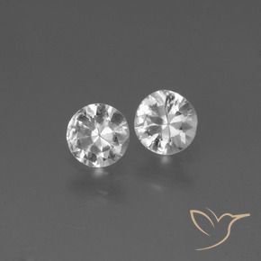 Gemme di Zaffiro Bianco naturale da 0.74 ct, Rotondo, VS