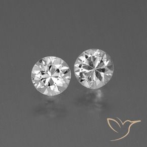 Gemme di Zaffiro Bianco trasparente naturale da 0.71 ct, Rotondo, VS