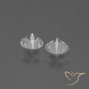 Gemme di Zaffiro Bianco trasparente naturale da 0.71 ct, Rotondo, VS