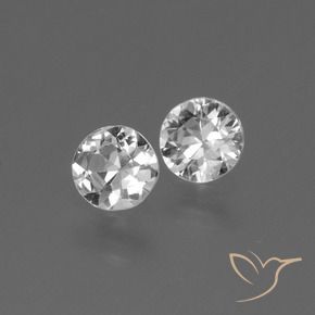 Gemme di Zaffiro Bianco trasparente naturale da 0.69 ct, Rotondo, VS
