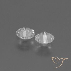 Gemme di Zaffiro Bianco trasparente naturale da 0.69 ct, Rotondo, VS