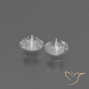 Gemme di Zaffiro Bianco trasparente naturale da 0.78 ct, Rotondo, VS
