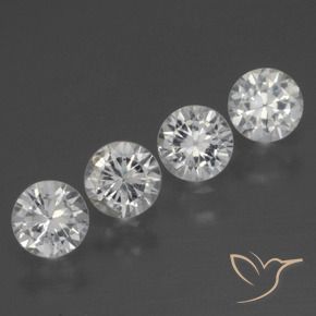 Gemme di Zaffiro Bianco naturale da 1.51 ct, Rotondo, VS