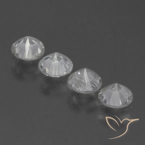 Gemme di Zaffiro Bianco naturale da 1.51 ct, Rotondo, VS