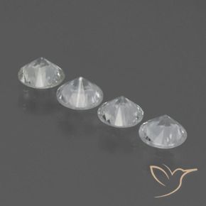 Gemme di Zaffiro Bianco naturale da 1.64 ct, Rotondo, VS