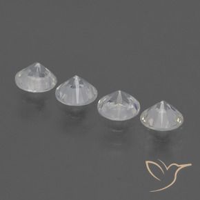 Gemme di Zaffiro Bianco naturale da 1.71 ct, Rotondo, VVS-VS