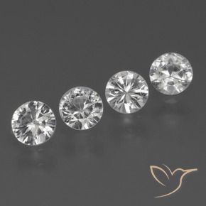 Gemme di Zaffiro Bianco naturale da 1.59 ct, Rotondo, VS