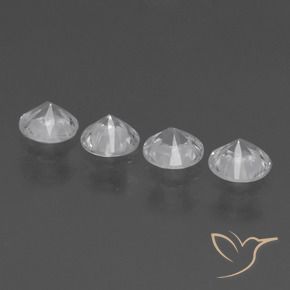 Gemme di Zaffiro Bianco naturale da 1.59 ct, Rotondo, VS