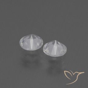 Gemme di Zaffiro Bianco trasparente naturale da 0.78 ct, Rotondo, VS